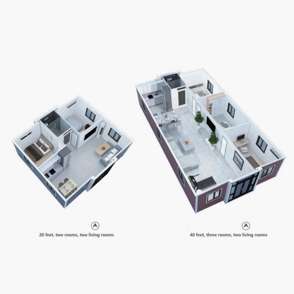 Double-Wing Folding House